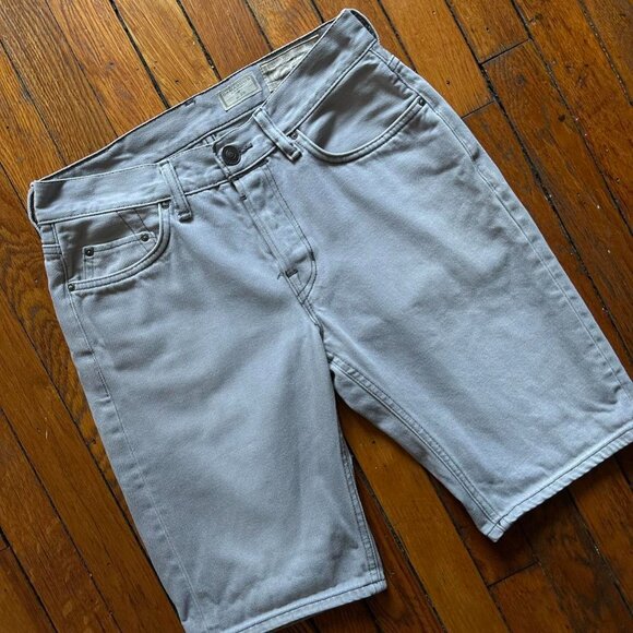 All Saints Demascus Slim Jean Short Men Size 28" Grey Denim Flat‎ Front - Picture 2 of 6